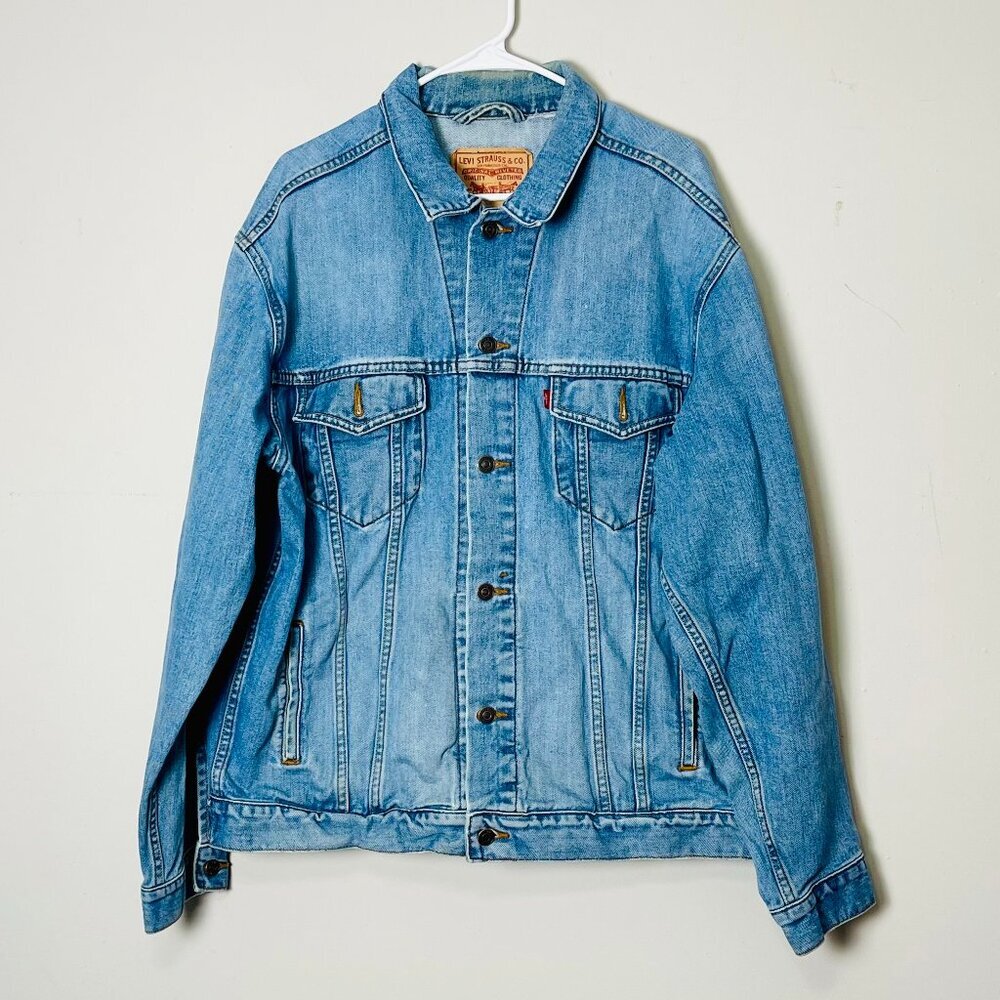 Levi Strauss ‎ BUTTON DOWN JEAN Denim Jacket Size XL 70507 TRUCKER YOUNGSTOWN